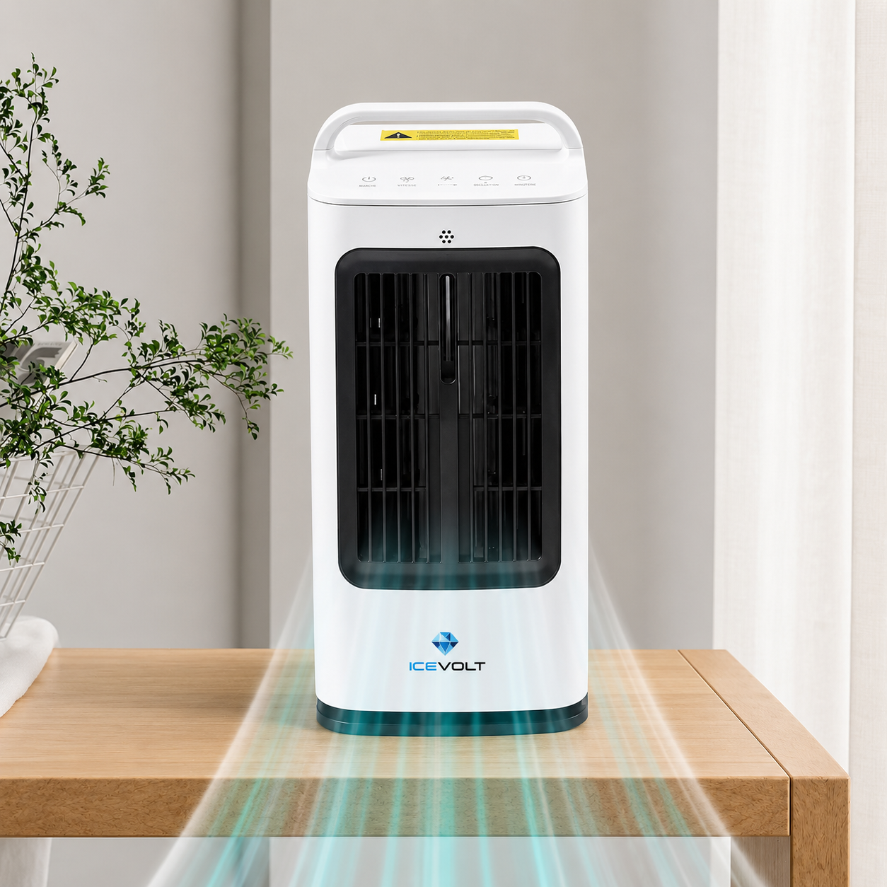 Climatiseur Portable, 4 en 1, Refroidisseur Air par Évaporation