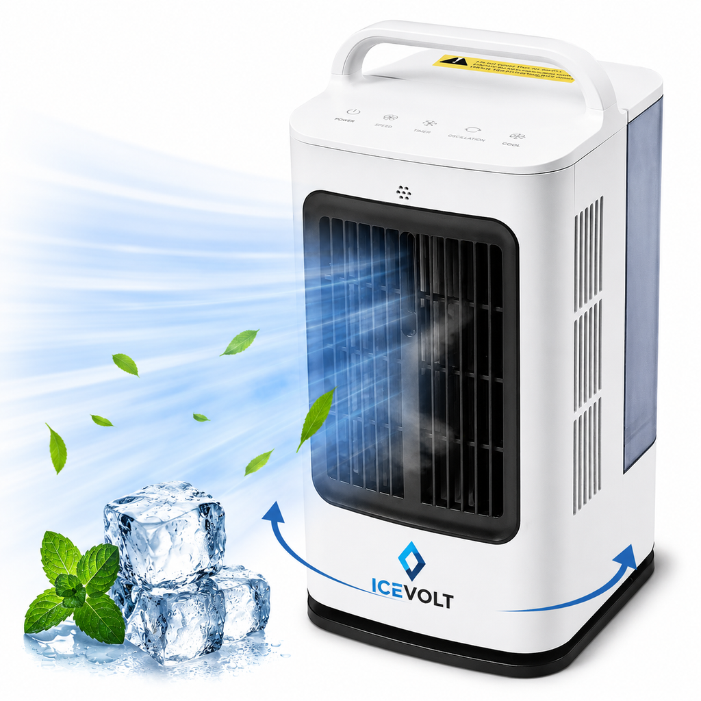 Climatiseur Portable, 4 en 1, Refroidisseur Air par Évaporation